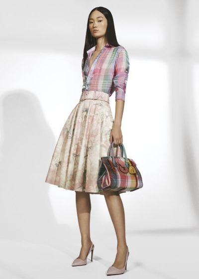 Camisa Ralph Lauren Mujer Rosas / Verdes Multicolor - Hannah Madras - LOZHX1620